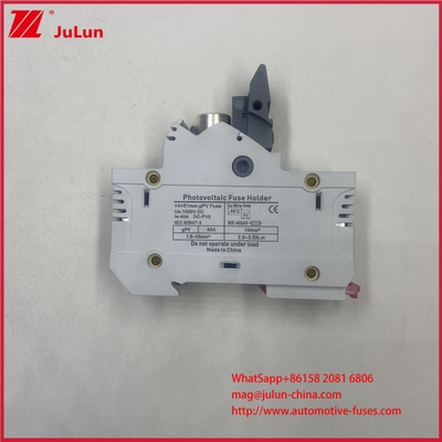 14*51 মিমি gPV 1000VDC 50A ফিউজ টেকসই PV ফটোভোলটাইক ফিউজ হোল্ডার সোলার অ্যাপ্লিকেশন এবং প্যানেলের জন্য ডিসকানেক্টর