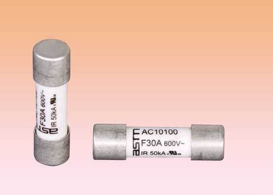CCC 600VAC/DC 10x38mm উচ্চ ভোল্টেজ সিরামিক ফিউজ
